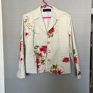 Floral beige blazer
